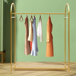 59.05inch x 45.66inch x 19.68inch Gold Bridal Garment Rack Stand Freestanding Garment Rack Gold Display Stand for Wedding Clothes, Daily Home or Shop