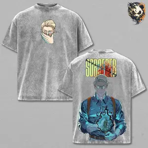 Nanami Washed Tee – Jujutsu Kaisen Anime Manga T-Shirt, Grade 1 Sorcerer Salaryman Exorcist Vintage Graphic, Unisex Oversized Streetwear, Gift for JJK Fans