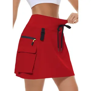 Women'S Quick-Dry Sports Skirt Pants with Elastic Waist & Zipper Pocket - Straight-Cut Outdoor Multi-Activity Skirt Suitable for Hiking, Tennis, Golf - Spring/Summer Quick-Dry Activewear Skirt