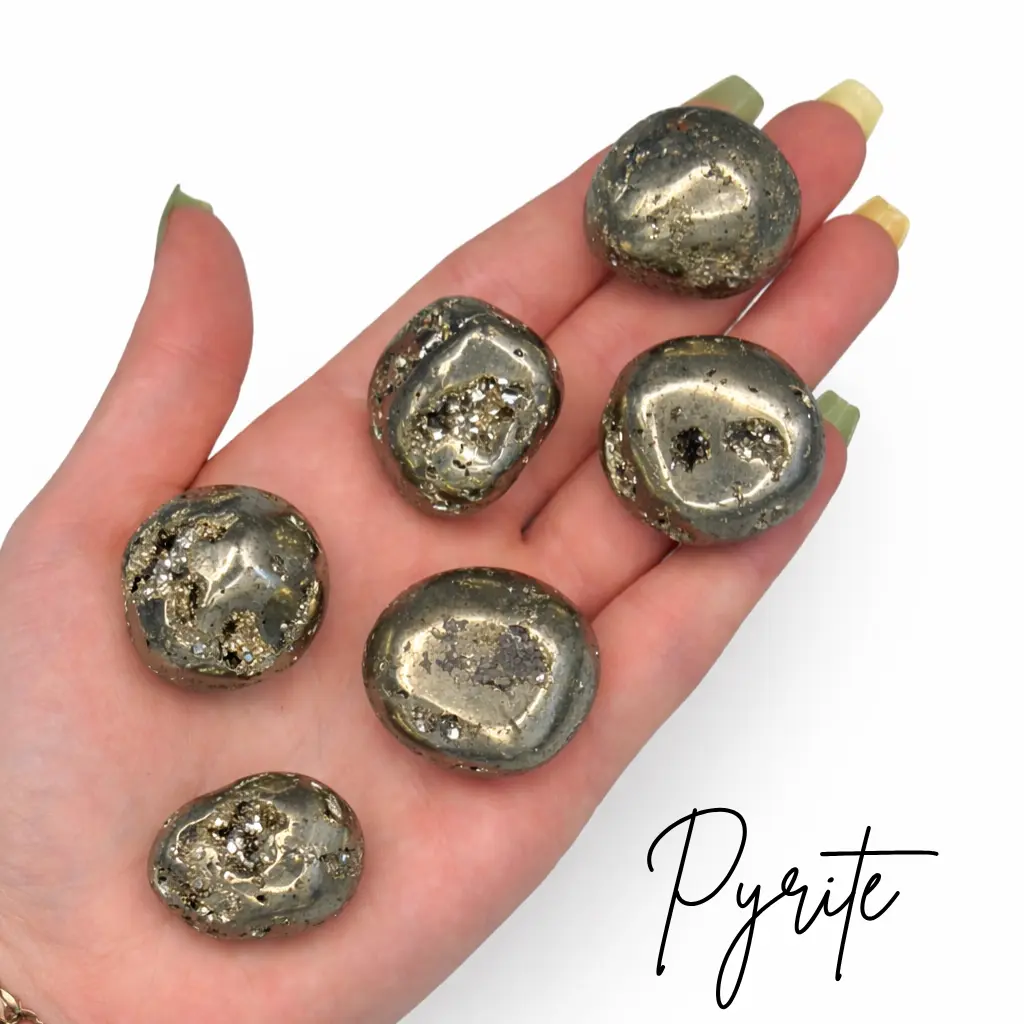 Tumbled Pyrite, Polished Pyrite, Healing Pyrite Stone