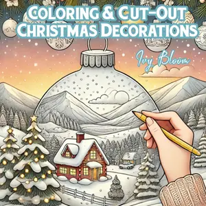 Christmas Ornaments: Coloring & Cut-Out Christmas Decorations for Kids and Adults.: Relax, Color & Create Beautiful Christmas Ornaments