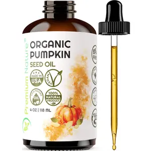 Premium Nature Organic Cold-Pressed Pumpkin Seed Oil for Hair, Skin & Face - 100% Unrefined, 4oz