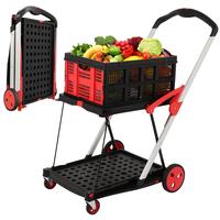 Single Frame - Collapsible Shopping Cart (Red)
