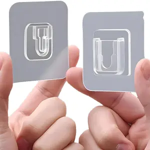 Wall Hook Rack Dual-Sided Adhesive Suction Cup Storage Organizer for Kitchen Bathroom, 5/10/15 Pairs, Space Saving Holder