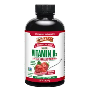 Barlean's Vitamin D3 Strawberry Milkshake Edible Dietary