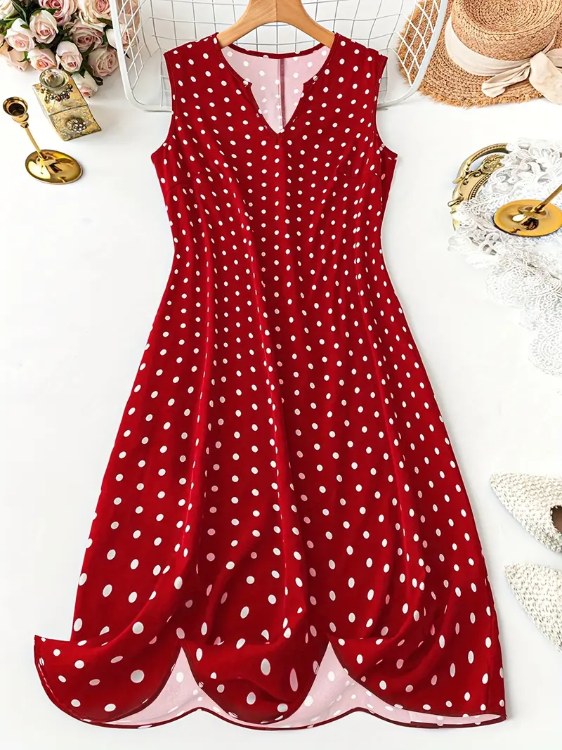 open lace back dress Black plus size dress with polka dots main image 1