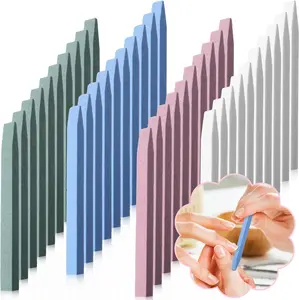 8 Pcs Stone Nail File Pumice Stick for Fingernails Pumice Rock Nail Cuticle Pusher Rock File for Home Salon Toenail Buffing Tool (4 Colors)