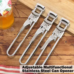 Jar Opener for Weak Hands, Adjustable Manual Can Opener with Ergonomic Handle, Stainless Steel Kitchen Tool for Seniors & Arthritic Users