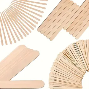 Wooden Wax Sticks Set, Body Face and Eyebrow Wax Sticks, Applicator Spatula for Hair Removal Craft, Cosmetic, Hair Removal Tool