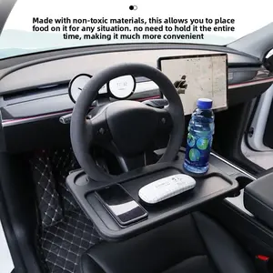 tray for Car steering wheel table board Non-Toxic Materials Tray for Car Interior - Convenient Food Placement & No Need to Hold - Ideal for Any Situation