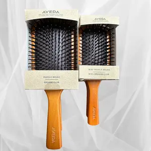 Aveda Wooden Paddle Brush Set – Full Size & Mini | Detangling, Anti-Static, All Hair Types