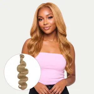Honey Blonde Body Wave 100% Human Hair Bundles - Pre-Colored 27 Honey Blonde, Soft Silky, Flowy Voluminous Waves