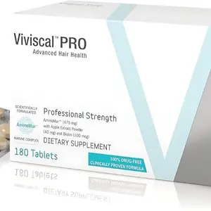 Viviscal Pro Advanced Hair Growth Supplements for Women, Thicker Fuller Hair Support for Thinning Hair and Hair Loss, with Biotin and Marine Collagen, Drug-Free, 180 Tablets, 90-Day Supply