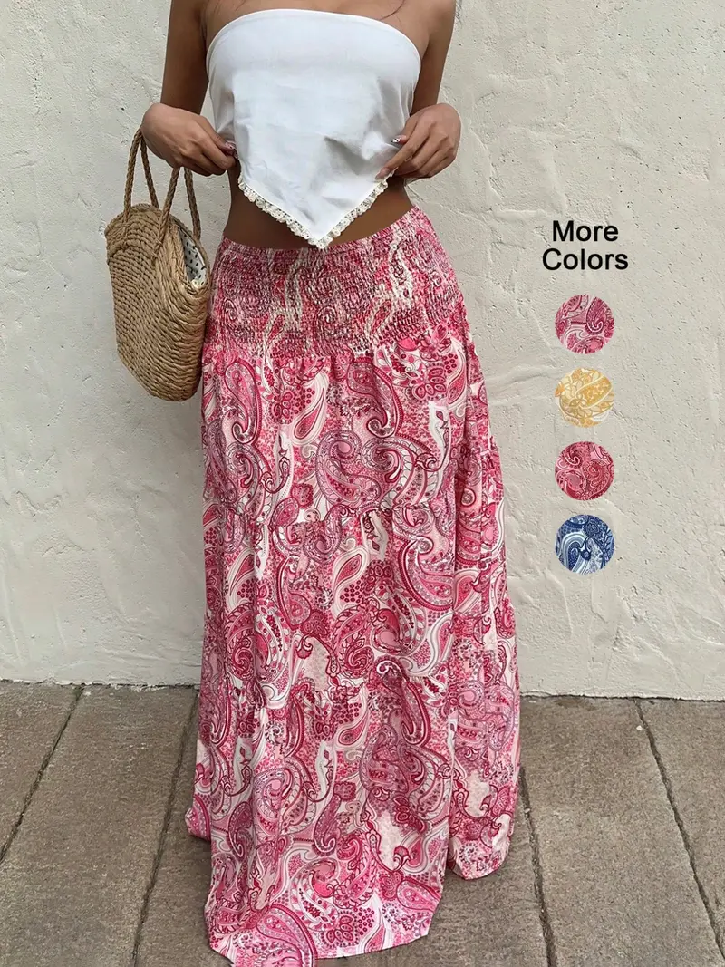 knee length dresses for ladies Sandswept Paisley Maxi Dress Natural/Brown / L