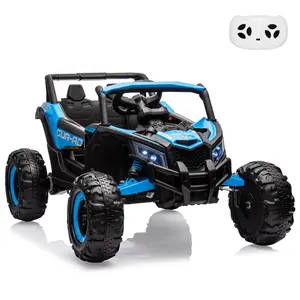 24V Kids Ride On UTV with Remote Control LED Lights USB Music Electric Car Toy