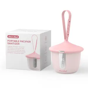 MomMed Portable UV Pacifier Sterilizer, Quick 60/180s Disinfection, Auto Shut-Off, Travel-Friendly Baby Pacifier Cleaner & Holder, Hygienic UV Sanitizer for Baby