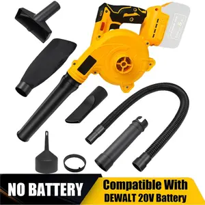 Cordless Leaf Blower for 20V Max Battery, Jobsite Air Blower with Brushless Motor,6 Variable Speed Up to 180MPH,2-in-1 Handle Electric Blower and Vacuum Cleaner(Battery Not Included) Portable Yellow