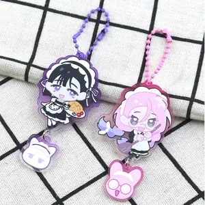 Alien Stage Chain for Pants Keychain Man Acrylic Key Chain Kawaii Keychains Backpack Pendant Ornament Key Ring Accessories Gift