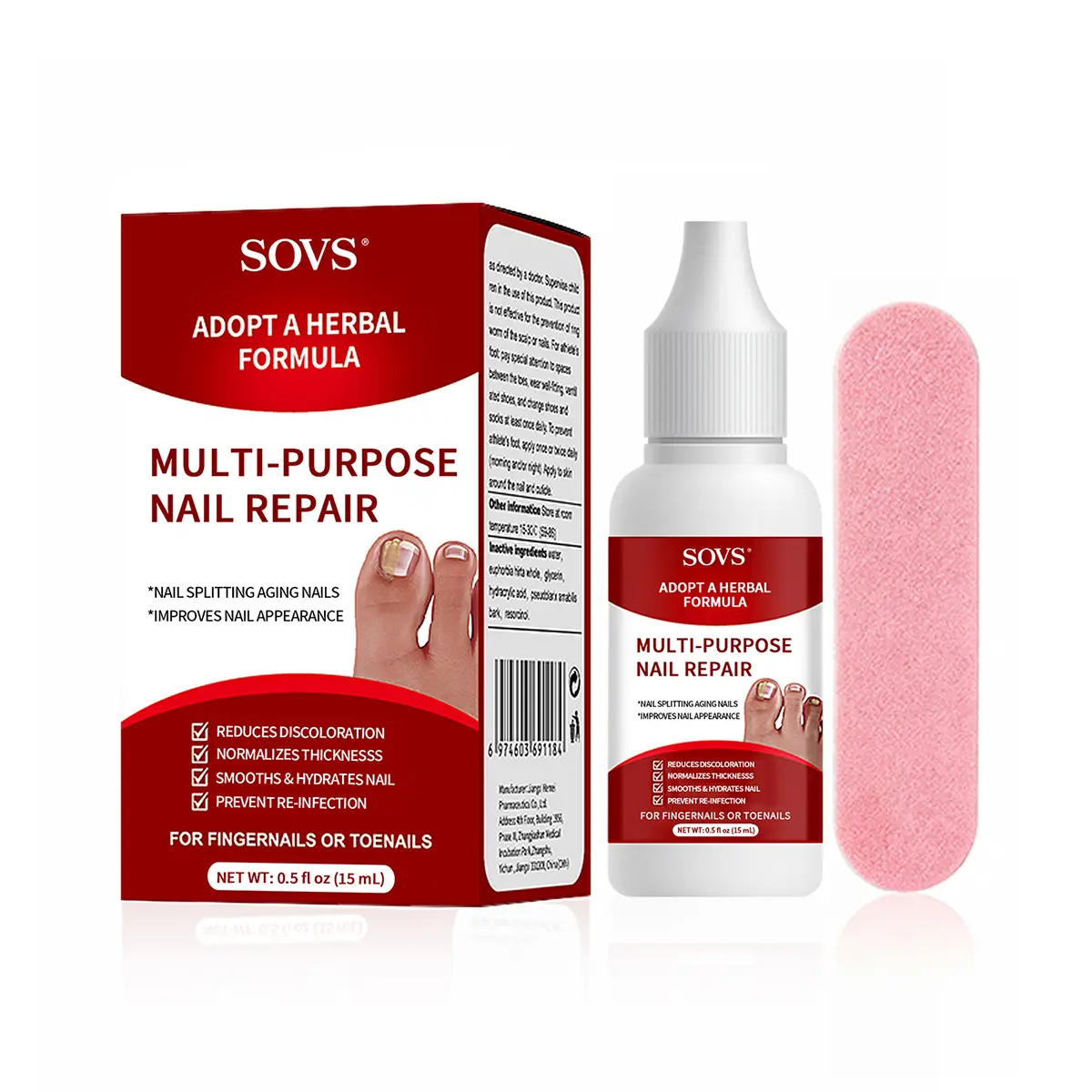 SOVS Toenail Fungus Treatment Extra Strength, Antifungal Solution for Toenail or Fingernail,Triple Action Formula for Remove Fungal, Repair and Renewal Damaged Nails, 0.5 Fl Oz Healing Healthy #SohoChic#tiktokshopbacktoschool