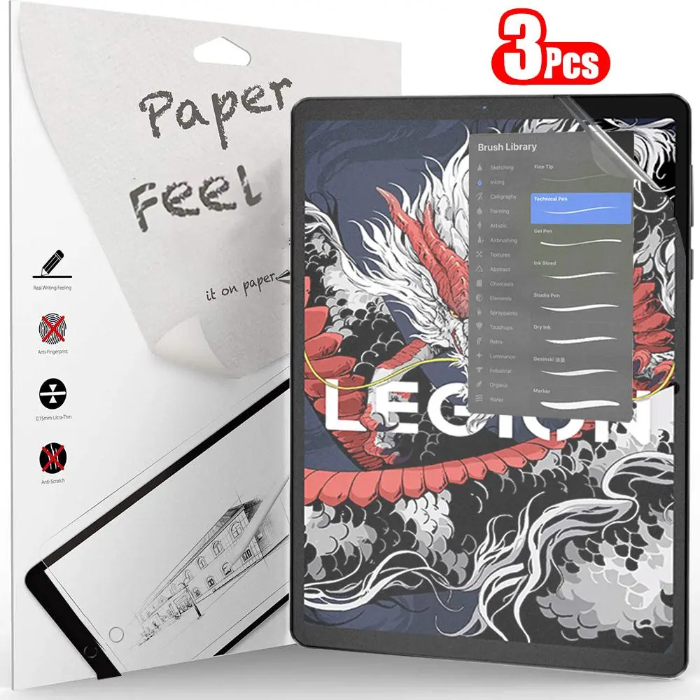 3Pcs Paper Feel Like Screen Protector for Lenovo Legion Y700 2025 8.8 inch 3rd 2rd Generation 2023 No Glass