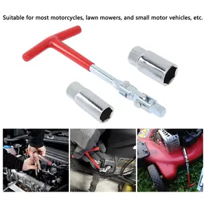 3Pcs Car Spark Plug Socket Wrench Set T-Handle,Universal 5/8" & 13/16" Auto Spark Plug Tool Remover and Installer Tool