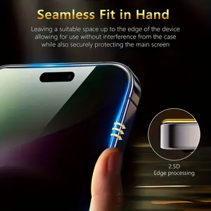[Privacy Screen Protector] Privacy Screen Protector, Anti-Spy Tempered Glass with 9H+ Hardness, Upgraded Edge Protection, Anti-Drop, Anti-Scratch, Anti-Fingerprint, Easy Installation with No Bubbles. Compatible with iPhone16/15/14 phone tiktokshopspringgl