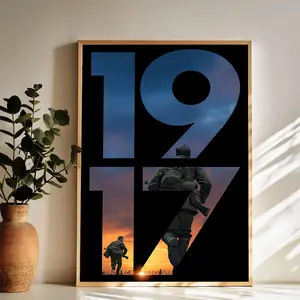 A Soldier's Odyssey in 1917 Wall Art Vintage Black and White Art Posters Funky Aesthetic Canvas Prints Retro Bar Cart Decor for Bar Bedroom