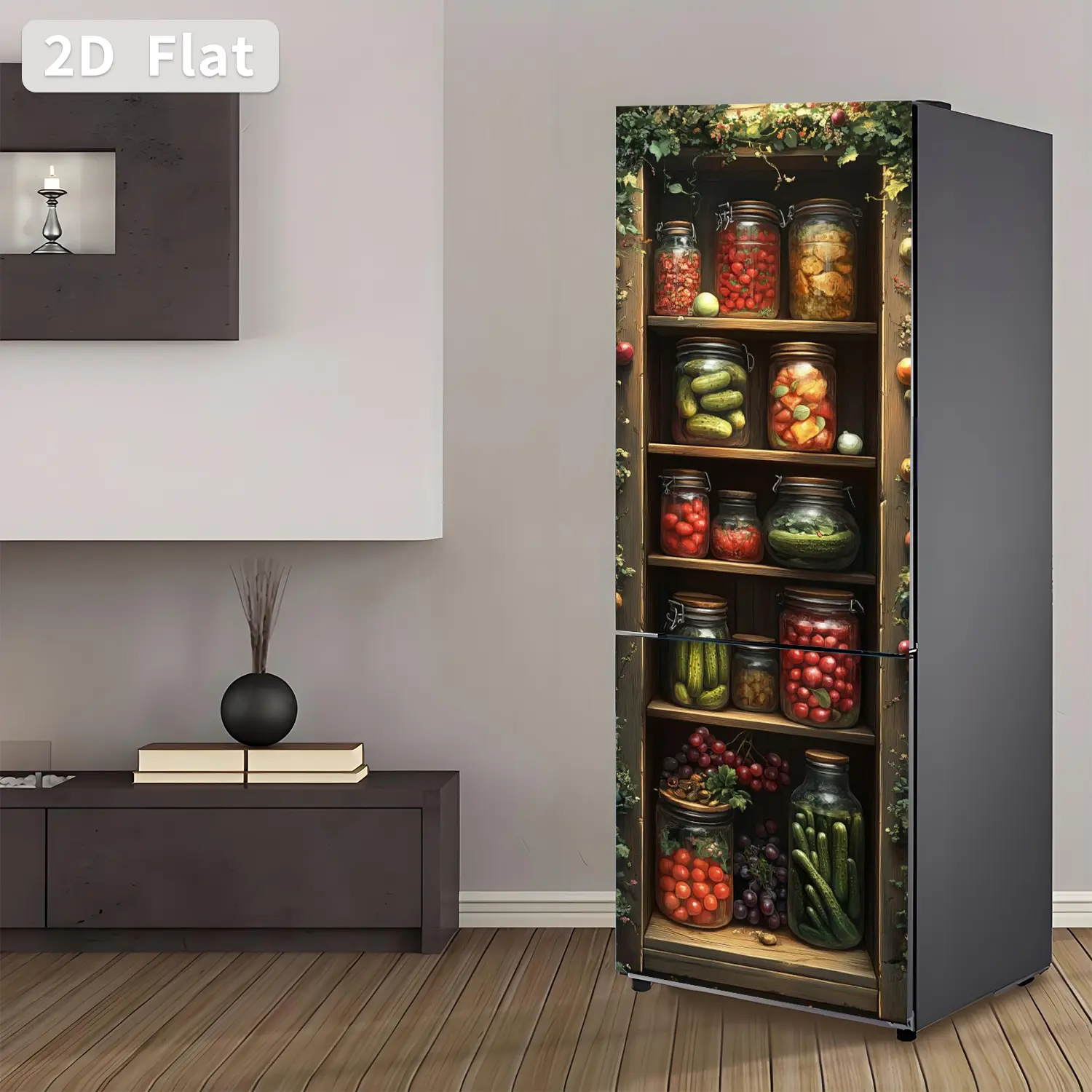 Removable Self-Adhesive Refrigerator Stickers, 30x180cm PVC Covering ...