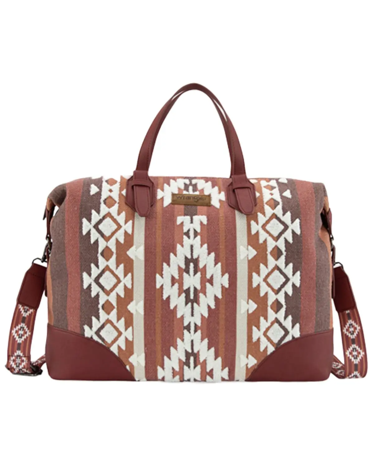 Wrangler Women's Women'S Sherpa Southwestern Print Canvas Duffle Bag - Wg313-5110Bdy