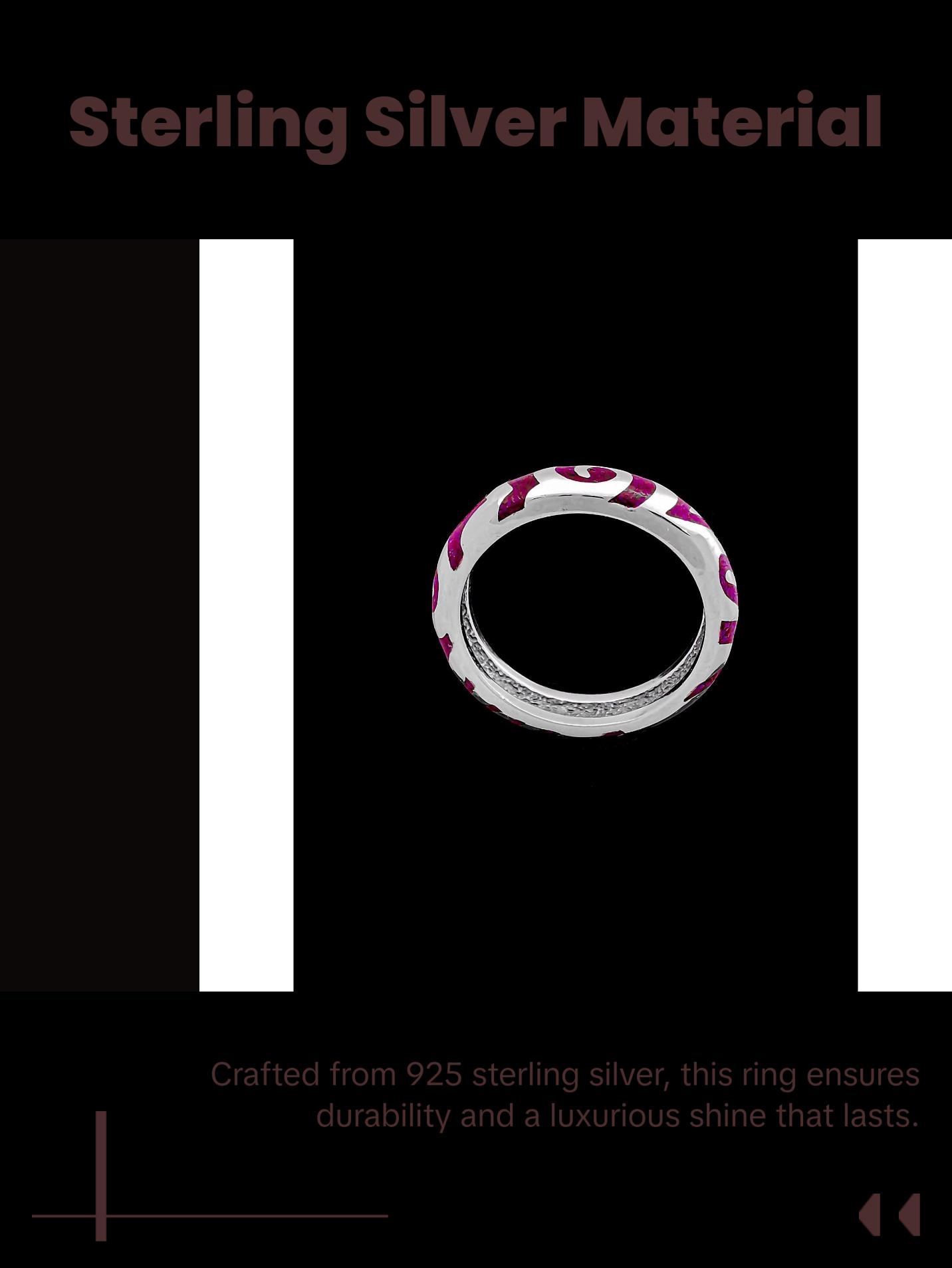 Size 13 - 925 Sterling Silver Tribal Ring • Sugilite Gemstone • Navajo Handmade • Purple Native American Ring