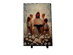 Religious Home Decor Jesus Teaching Rock Slate, Christian Wall Art for Home Supplies