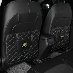 Cadillac Car Seat Back Protector Cover, Waterproof Rear Seat Dirt Guard, Storage Bag Included, Durable & Stylish Design
