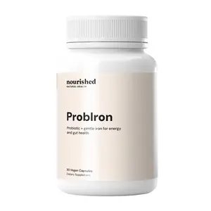 Nourished Natural Health ProbIron Probiotic Gentle Iron for Energy & Gut Health 30 Vegan Capsules with Vitamin C & Copper