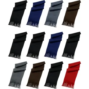12 Pack Fleece Warm Winter Scarves Multi-color Bulk Wholesale Unisex for Men Women