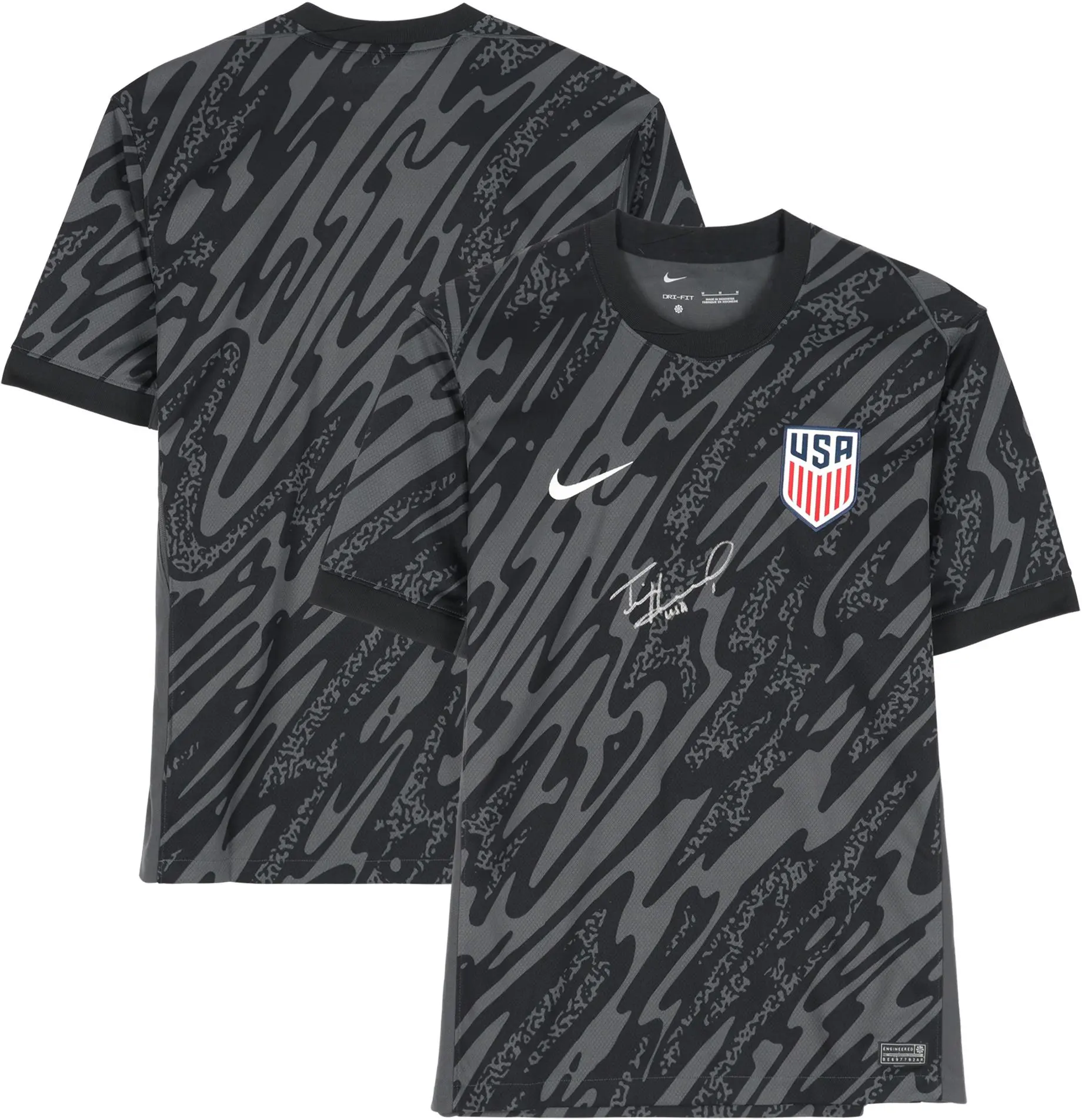 Tim Howard USMNT Autographed Black Nike Replica Jersey - Fanatics Authentic Certified