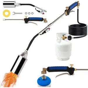Propane Weed Burner Kit with 10FT Hose, Blow Gun with Ignition, Burner for Weed, Ice Melting, Burning Tasks