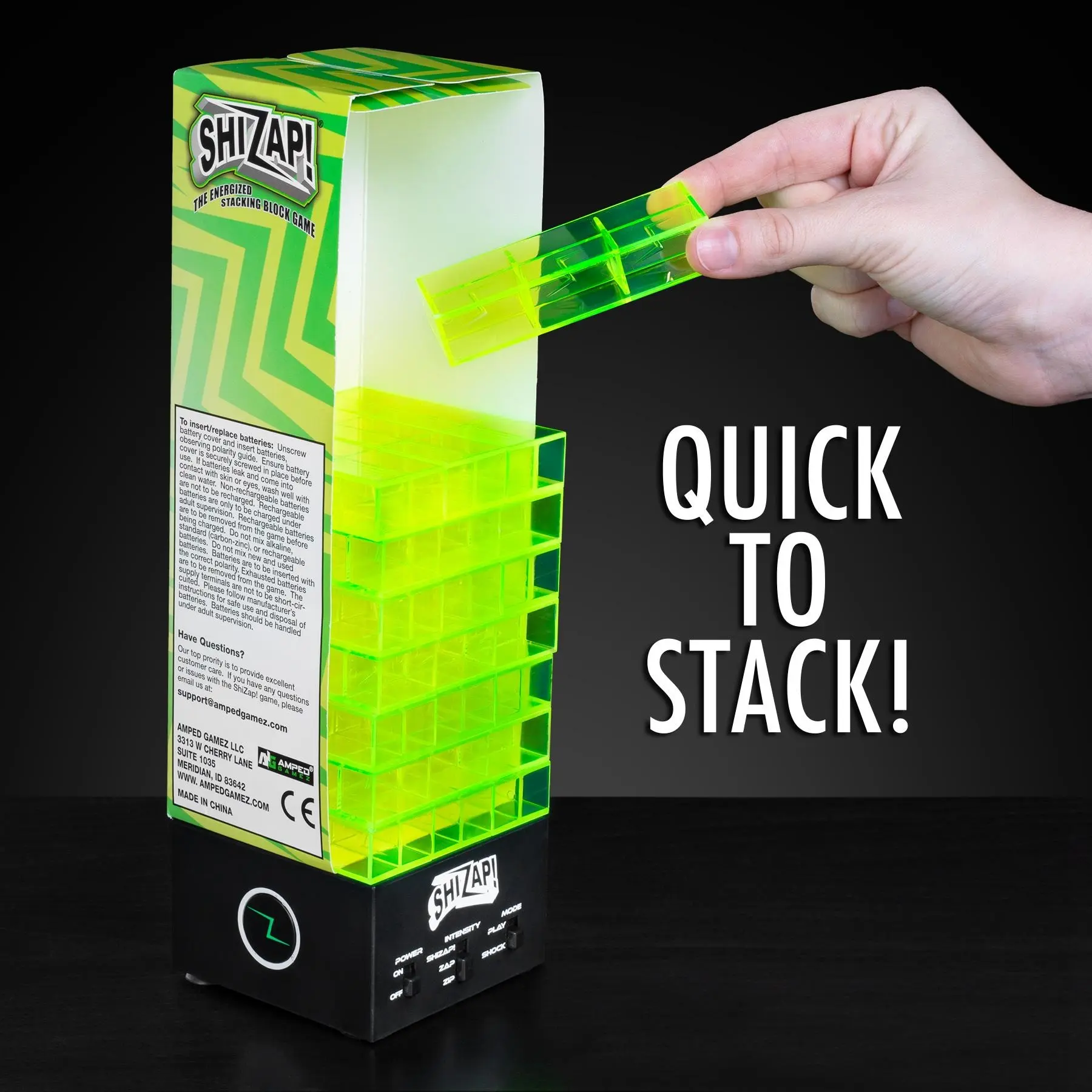 ShiZap! Electric Shock Stacking Block Game for Teens & Adults - TikTok Shop