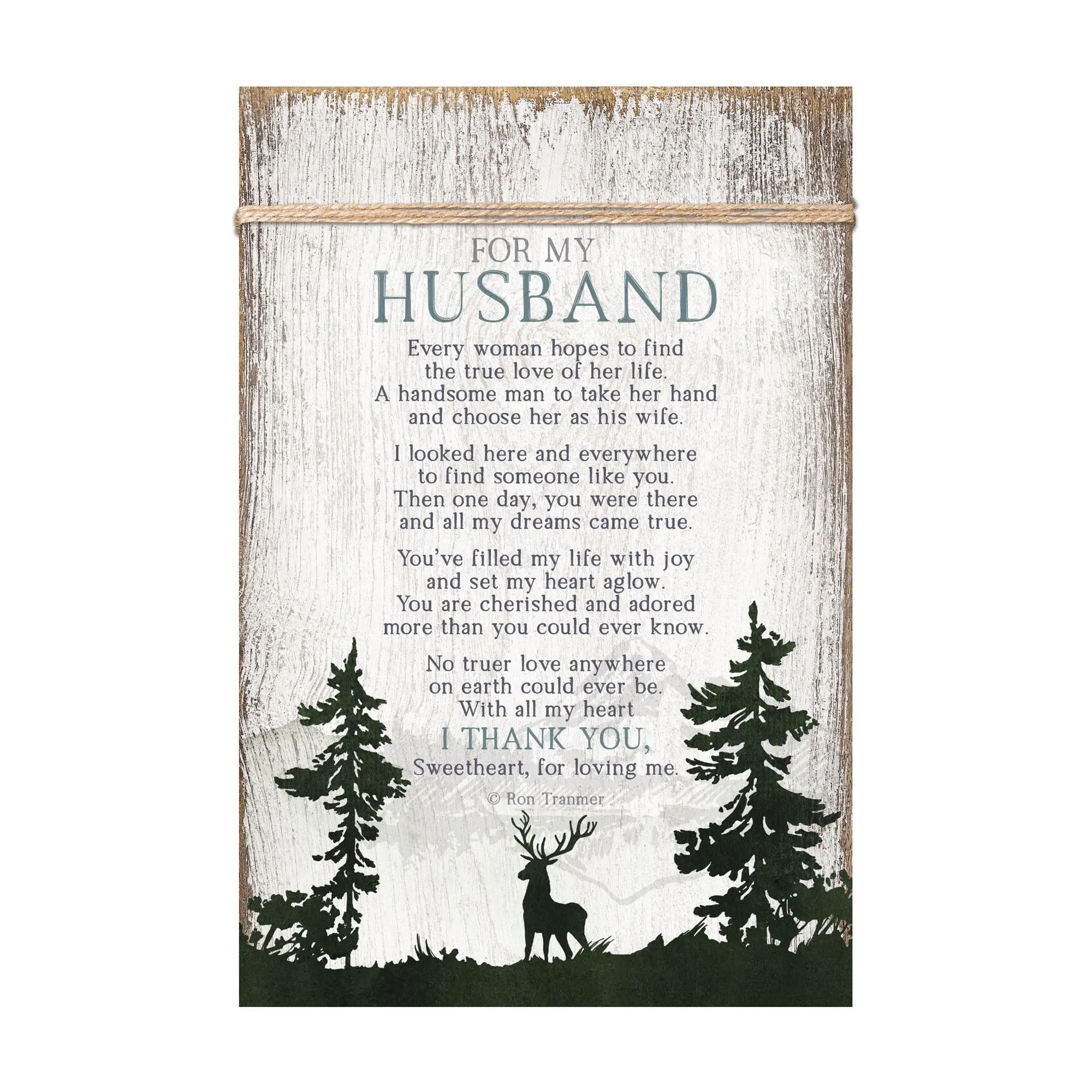 Dexsa For My Husband Wood Plaque with Easel