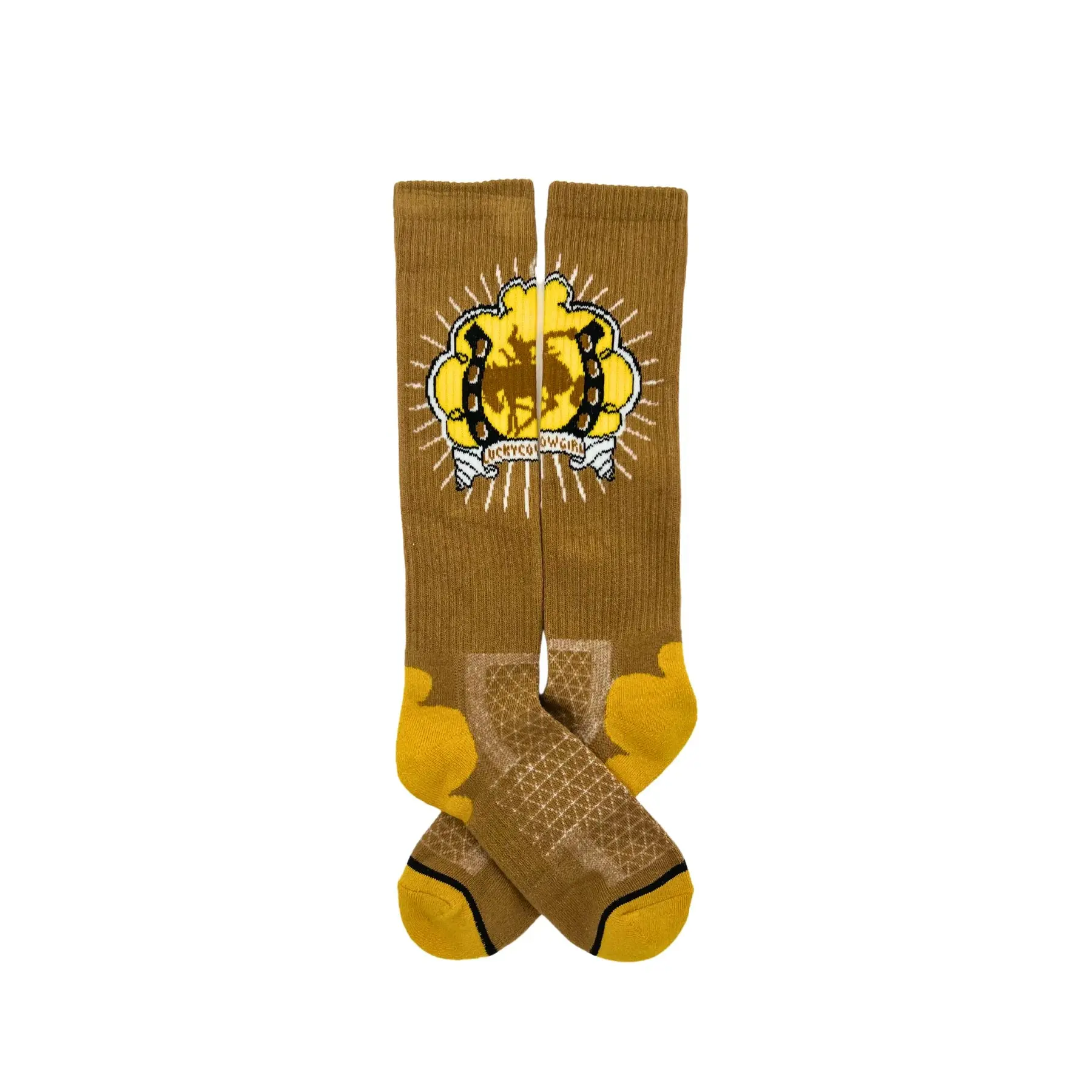 Lucky Chuck Lucky Bucking Cowgirl Western Performance Socks