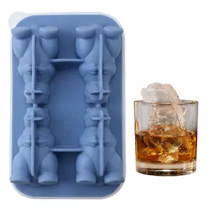 Creative 3D Dinosaur Ice Mold - Silicone Godzilla Ice Mold, Dinosaur Ice Cube Maker, Home Bar & Dinosaur Lovers Gifts stress relief toy mini best friend birthday stretchable grad party supply set present healthy drink couple
