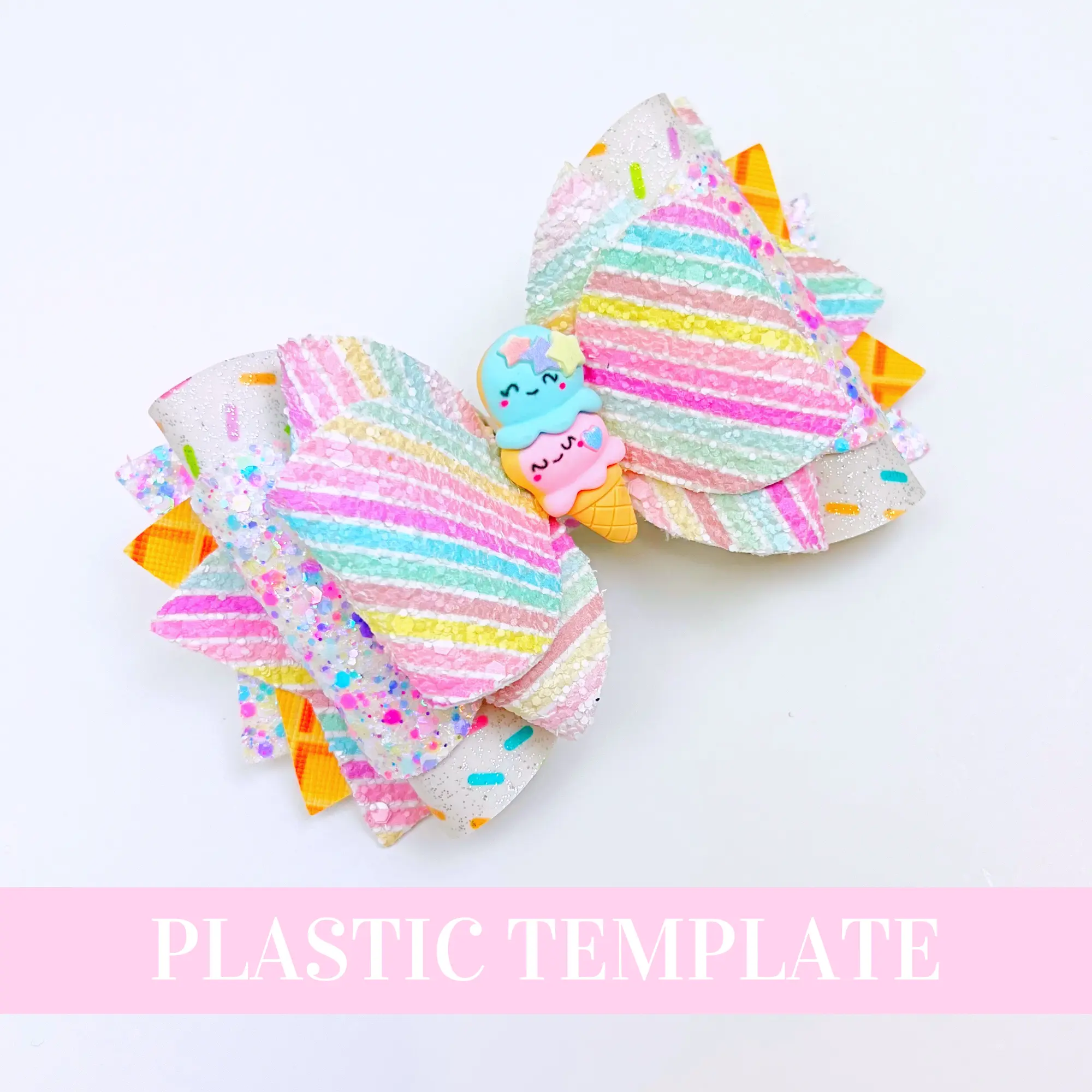 Bow # 111 Plastic Hair Bow Template - 4 sizes - Hair Bow Template Plastic Trace and Cut Template