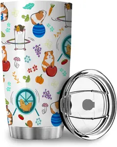 Animal Travel Tumblers,Hamster Stainless Steel Vacuum Insulated Double Wall Tumble,20oz Insulated Tumbler with Lid,Powder Coated Coffee Cup,Hamster Travel Coffee Mug for Home Office Indoor Outdoor