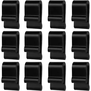 12 Pcs Silicone Dutch Oven Lid Protector Clips, Black, Round & Oval Accessories
