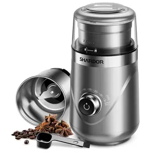 SHARDOR CG638S Adjustable Coffee Grinder Electric, Herb,Spice, Espresso Grinder,1 Removable Stainless Steel Bowl,Black.