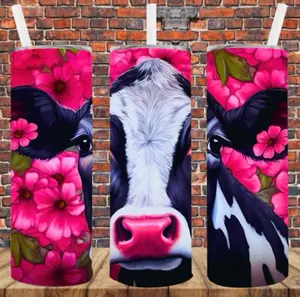PINK flowers cow