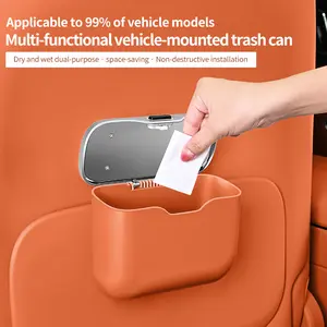 Cross-border Hot-Selling Car Trash Can Storage Bucket Multi-Use Front Seat Door Rear Storage Box for Car Organization
