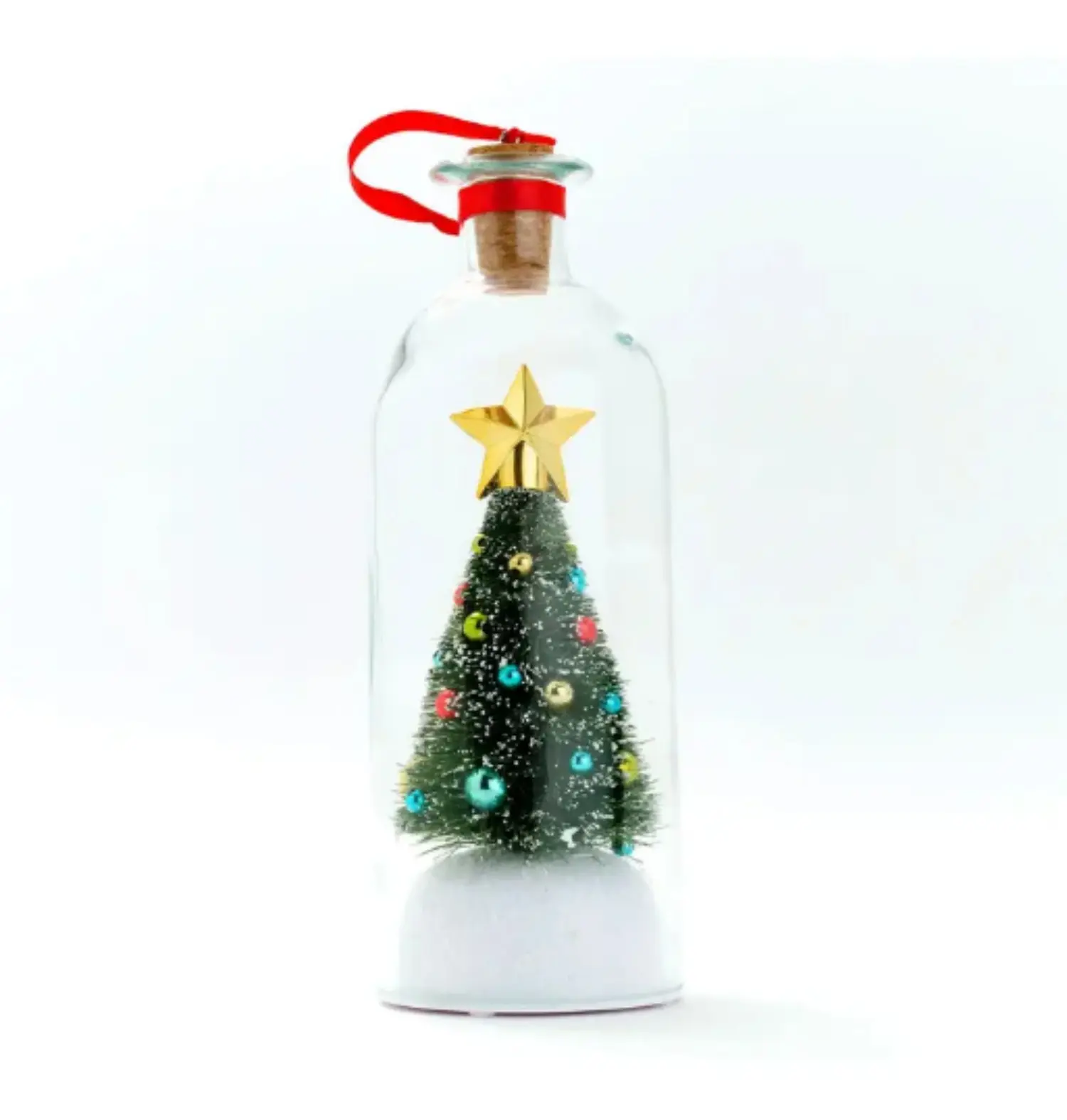 Christmas Tree Message in a Bottle, Voice Recording Christmas Gift, Decorative Bottle with Christmas Tree, Holiday Keepsake Gift for Kids Family Friends