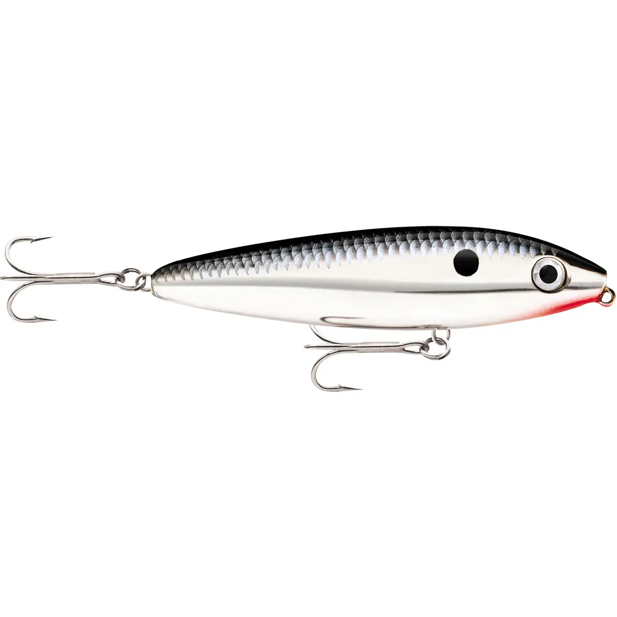 Rapala Skitter Walk 11 Saltwater Topwater Fishing Lure, 4 3/8 in 5/8 oz, Rhythmic Side-to-Side Motion, Large Internal Rattles, VMC Treble Hooks, Treble Hook Lures, Imitates Swimming Mullet, 4 3/8 Inches, Side-To-Side Swim