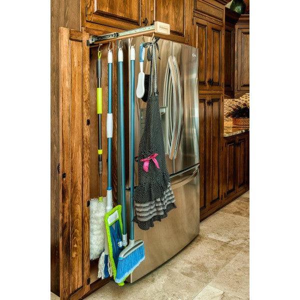 Rev-A-Shelf Pull Out Organizer Hooks w/Ball Bearing Slide System, GLD-W22-SC-7