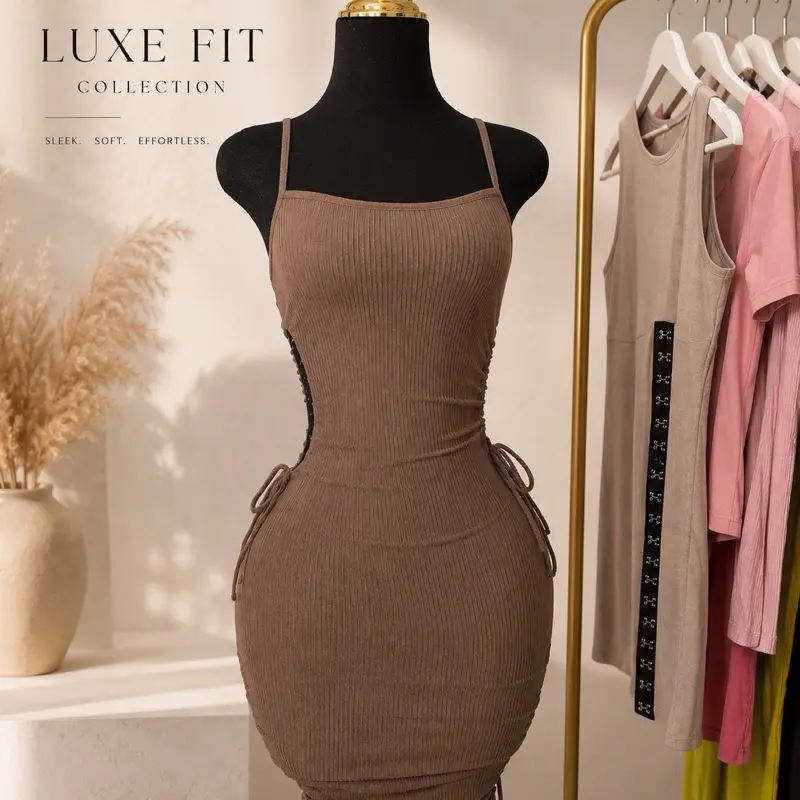 Luna Midi Mocha Dress